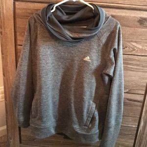 Grey adidas crew sweatshirt